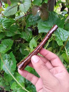Pipa cangklong kayu liwung macan model segi 8