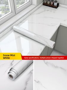 Kitchen Stove Oil-Resistant Waterproof Self-Adhesive Wall Paper Protection Film Modern Simple Style PVC Marble Pattern