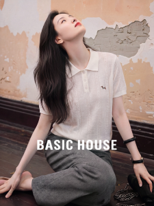 Basic House | Breathable Lightweight Youthful Short Sleeve Knit Shirt