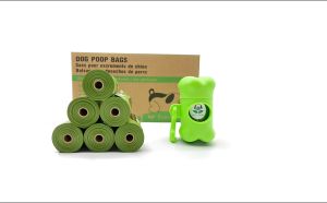 Compostable pet waste bag Portable pet litter bag Scented dog poop bag Civilized pet walking/Green/Degradable 宠物垃圾袋