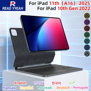 Slimline Magic Keyboard for iPad Pro 11 12.9 2018-2022 Air 4 5 Smart Cover for iPad 10th Gen 11th A16 2025 Air 11 13 M2 M3 Case