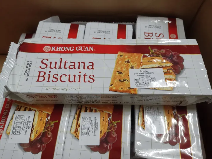 คงหงวน ซัลตานาบิสกิต Saltana Biscuits ขนมปัง กรอบ ผสมลูกเกด 200 กรัม ...