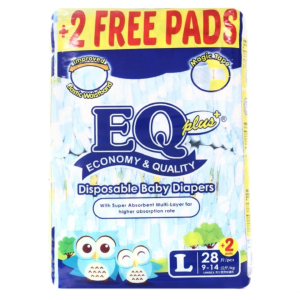 EQ Plus Big Pack Large 28 - Tape Baby Diapers