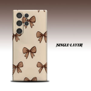 BILIBILI | Sketch Bow Tile For Samsung Galaxy S26 S25 S24 A56 A36 Dual Layer Luxury Fashion Full Lens Protective Case