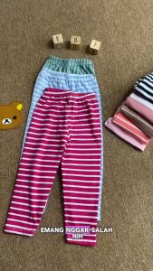 Legging Salur uk Bayi-15 Tahun TK SD / Stripe Anak Garis Celana Panjang Anak Perempuan Bahan Kaos Pants Kios Balita Fawa