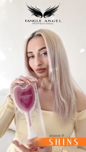 Tangle Angel Hair Brush 2.0 Gift Set (2-Tone Lilac-Ivory & Keyring Lilac) [TGA294]