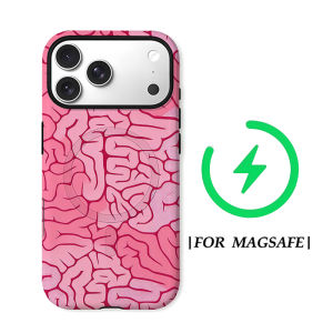 Potdemiel | Aurea Case Matte Bumper For Magsafe Case For iPhone 18 17 16 15 14 Plus 13 Pro Max Shockproof Hard PC Pink Vein Cover
