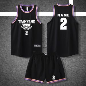 American Style Basketball Uniform Set Mens Training Vest Quick Dry Student Competition Team Customizable Sportswear