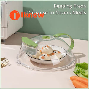I know Microwave Splatter Cover Transparent Cover Microwave Plate Cover Lid with Handle / Sink and Adjustable Steam Vents Holes Keeps Microwave Oven Clean