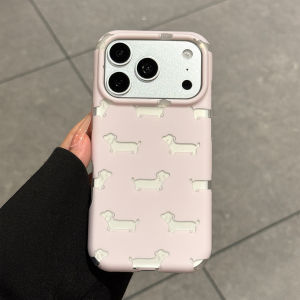 SENBO | Cute Luxury Pink Dachshund Womens iPhone Case Full Protection