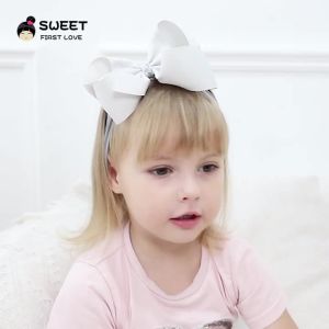 Grosgrain Ribbon Big Bownot Baby Headband For Newborn Girls Soft Nylon Elastic Headband For Kid Headwear Hair Accessories Gifts
