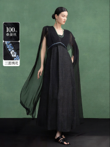 Mulberry Silk Gauze Dress Long