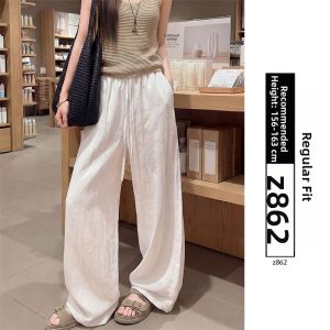 XIANYIJIAO | Tencel Linen Large Size Lightweight Straight Leg Trousers