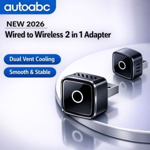 AUTOABC | 2in1 Wireless CarPlay Dongle Wireless Android Auto Adapter AI Smart Box Car Intelligent Systems For Car With Wired CarPlay