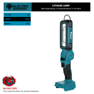 Electric Goddess Work Light LED Outdoor Portable Floodlight Spotlight Camping Car Work Night Fishing Light For Makita 18VBattery