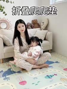 Baby Crawling Floor Mat Crawling Baby Play Mat Baby Gym Baby Floor Mat Activity Gym Playmates Home Living Room Bedroom 爬爬垫