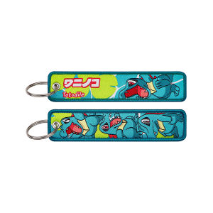 Takara Tomy | Kawaii Japanese Elf Anime Embroidery Key Fobs Key Tag Motorcycles Cars Backpack Chaveiro Keychain Fashion Keyring Friends Gifts