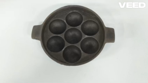Cast Iron Pre-Seasoned 7 Pit Paniyaram Pan | Kuzhi Paniyaram | Appam & Pancake Maker | Traditional South Indian Cookware
