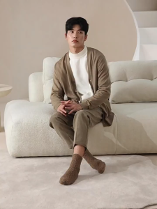 Coral fleece socks for mens home sleep socks mid length socks with thickened fleece for warmth