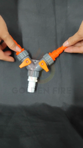 Quick Release Y Splitter PVC Garden Connector with Shut Off Hose Adapter Quick Connect Water Accessories