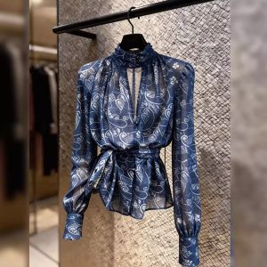 Unique And Beautiful French Design Long Sleeve Shirt