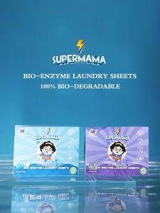 Supermama Eco Bio-Enzyme Laundry Detergent 38 Sheets/76 Load - Lavendar / Ocean Fresh [Anti-bacterial Plant-based]
