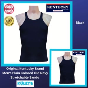 Original Kentucky Plain Colored Black Blue Red Green Yellow  and White Old Navy Stretchable Sando for Adult Men Teens