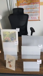 L Shaped T Shaped A4/A5/A6 Table Top Acrylic Sign Holder Double Sided Menu Paper Display Stand With Base Creative Picture Card Frame Restaurant