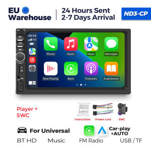 2 Din 7" Universal Carplay Android Auto Autoradio Car Multimedia MP5 Player Support FM Radio USB/TF/BT/SWC Mirror LinK HD Screen