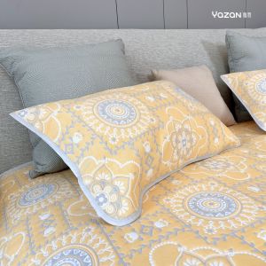 Vải Cotton Nguyên Chất Sáu Lớp Thấm Hút Mồ Hôi Chống Thấm Nước Cho Gối Duvet Khăn Trải Giường Chất Liệu Cotton Tơ Lông Cừu Dài Sản Xuất Tại Trung Quốc