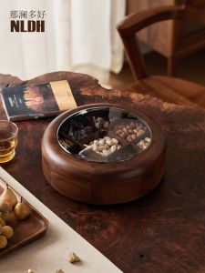 NALANDUOHAO | Elegant Wooden Rotatable Multi-function Tray