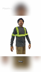 High-Visibility Reflective Safety Long Sleeve Shirt with Dual Print - Cotton Blend Sizes S/M/L/XL