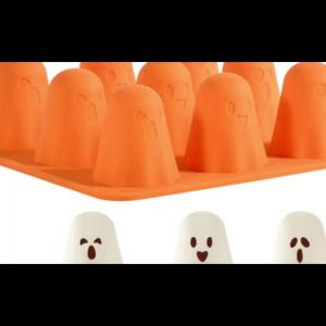 Khuôn Silicon Hình Ma Quái Làm Sôcôla Kẹo Halloween Kẹo Dẻo Sáp Màu Nhựa Resin Dụng Cụ Làm Bánh Thân Thiện Với Môi Trường