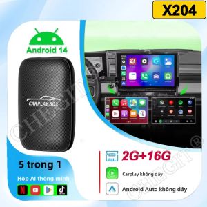 Bộ Chuyển Đổi Không Dây 5 Trong 1 Carplay Android 14 Android Auto Ai Box Cho Ô Tô Kết Nối Tự Động Với YouTube Netflix