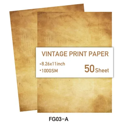 SG Vintage A4 Double Sided Writing Paper 50 Sheets Printable Letter Paper for DIY Journal Scrapbooking
