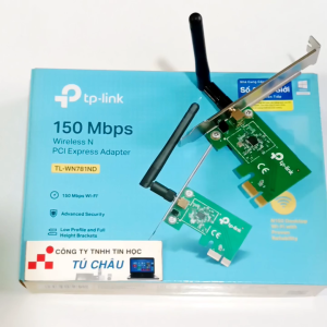 Card PCI wifi TP-Link TL-WN781ND / Chuẩn PCIe X1 1 Anten Tốc độ 150 Mbps