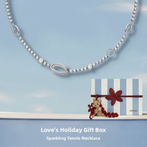 HEFANG Jewelry | Tennis Style Unique Design Shiny Necklace