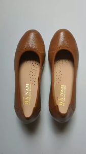 Giày Búp Bê Nữ Cao Gót HA NAM Da Bò Thật Thời Trang Cao Cấp 5cm GBBN2079