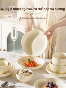 SIYUE | Bộ Đĩa Sứ Có Màu Dưới Men An Toàn Với Lò Vi sóng