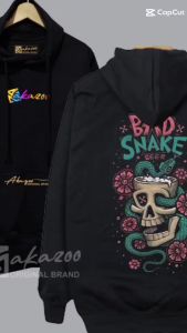 SWEATER PRIA KEREN DISTRO TERBARU WARNA HITAM SB DPN BLKANG BAD SNAKE BEER sablon saku