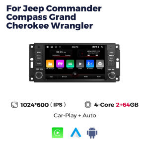 Navifly 7" 64GB Car Radio For Jeep Commander Compass Grand Cherokee Wrangler Wireless CarPlay Auto Intelligent GPS Navigation BT