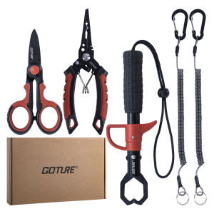 Goture | Goture Fishing Tools Combo Multipack Pliers Lip Gripper Hook Remover Scissors Sharpener Scale Lanyards Angler Gift Set