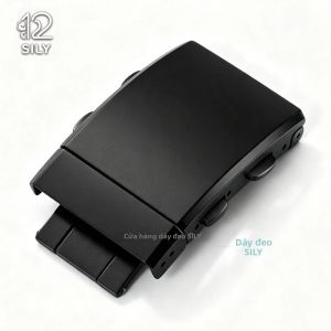 Khóa Đồng Hồ Gấp Bằng Thép Không Gỉ Nguyên Khối 14mm-22mm Có Thể Điều Chỉnh Mở Rộng Sang Trọng Mạ Mờ Khóa An Toàn Hai Nút Bấm Kèm Hộp