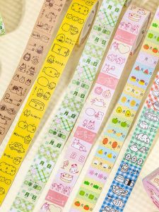 เทปติดบันทึกอ้างอิงวันที่แบบเขียนได้ย้อนยุคสำหรับใช้ในชีวิตประจำวัน เทปติดกระดาษแบบซิปด้านหน้าสุดน่ารักสำหรับใช้ในครัวเรือน