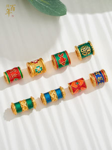 Timeless Sand Gold DIY Jewelry Accessories: Nontoxic Durable Beads for Bracelet Making & Fashionable Alloy Spacer Beads