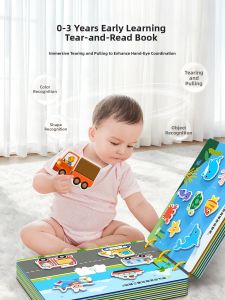 STARRY ARK | Quiet Tear-and-Chew Cloth Book for 6 Months to 3 Years Old Babies