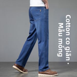 YOU XIN | Quần Jeans Dài Rộng Co Giãn cho Nam