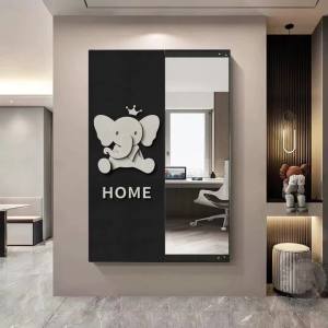 Dressing Mirror With Stand Dressing Mirror Full Body Mirror Wall Mount Mirror With Rack Wall Mirror Full Length Mirror With Storage Modern High-End Full-Length Mirror Light Luxury Mirror 镜子全身