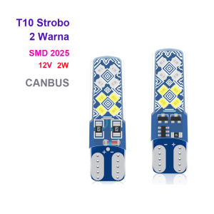 Lampu Strobo 2 Warna LED T10 Jelly Gel Kedip CANBUS T10 W5W Strobo Blitz Senja