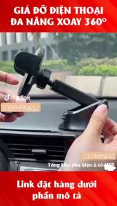 Giá đỡ điện thoại ô tô xe máy đế hút chân không kẹp và chân hút chắc chắn không làm rung lắc nhỏ gọn không che tầm nhìn không chặn cửa thoát khí